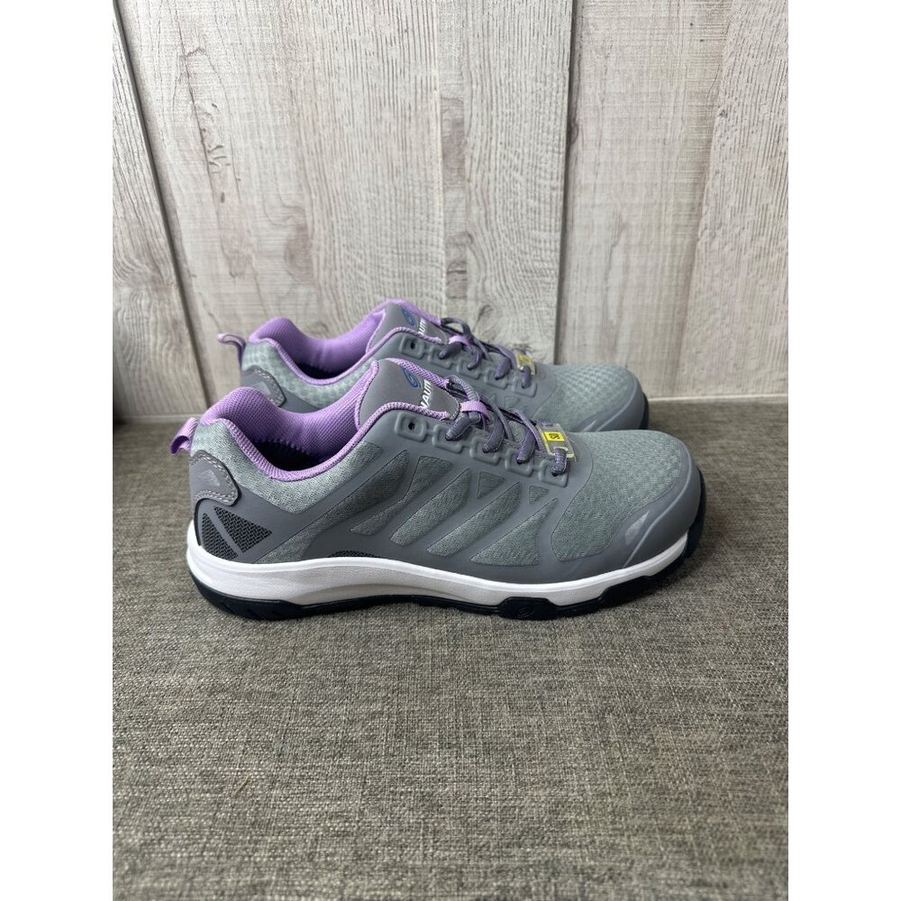 Nautilus Womens Size 11 D Steel Toe Athletic Work Shoes Gray & Purple - Picture 2 of 9